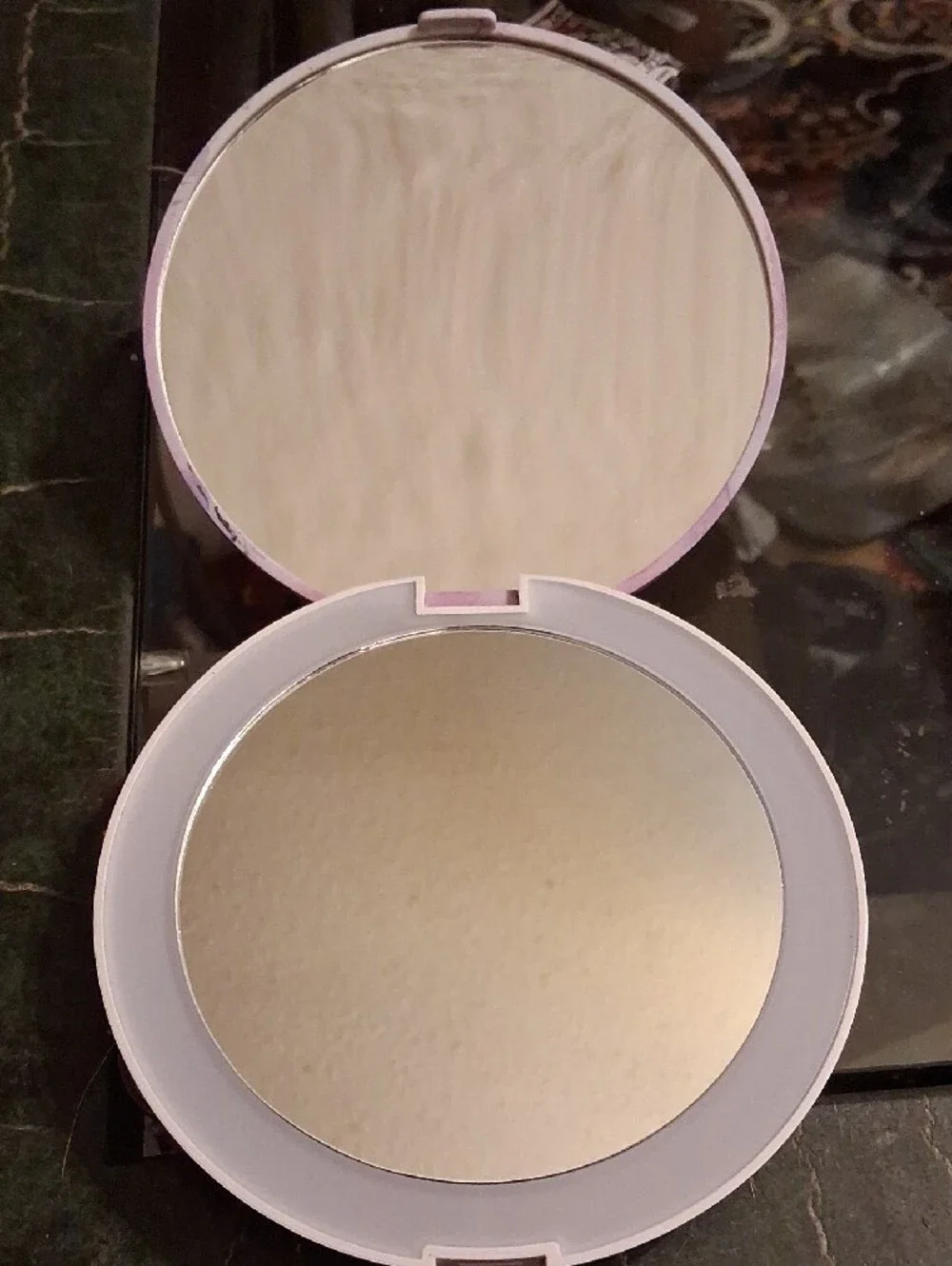 Compact Lighted Makeup Mirror - White